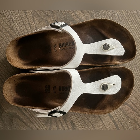 Birkenstock Gizeh White Sandals Women’s size 40 9 9.5 - Picture 7 of 7